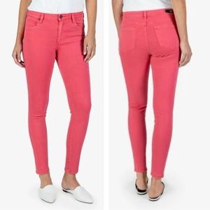 Kut from the Kloth Donna High Rise Ankle Jean in Strawberry